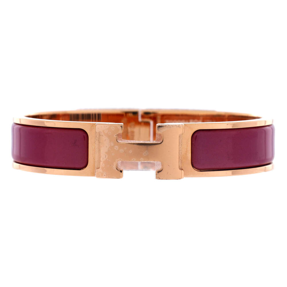 Hermes Narrow Clic H Bracelet Enamel